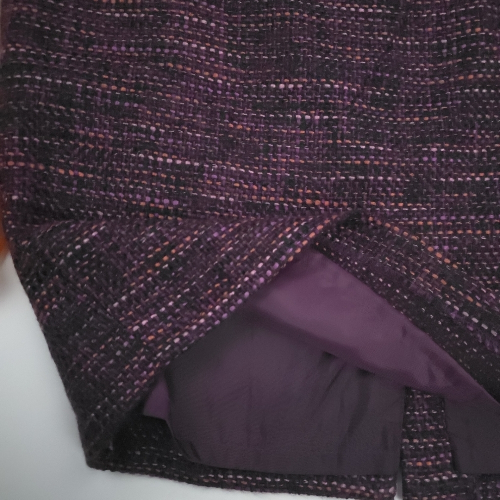 Charter Club Elegant Purple Tweed Women's Skirt Sz 14p - Picture 3 of 9